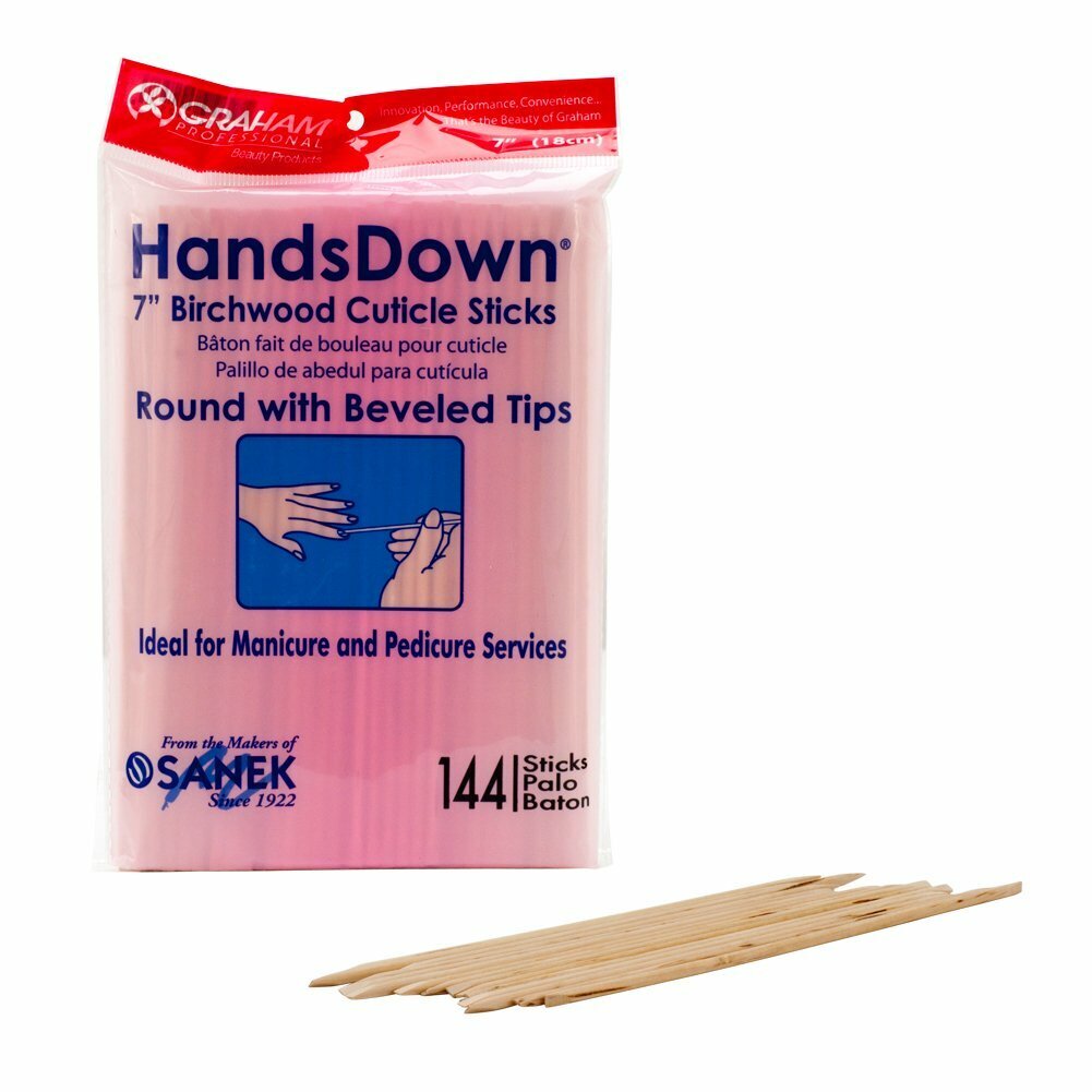 Birchwood Cuticle Sticks - 7 Inch Nail Care Tool, 144 Count