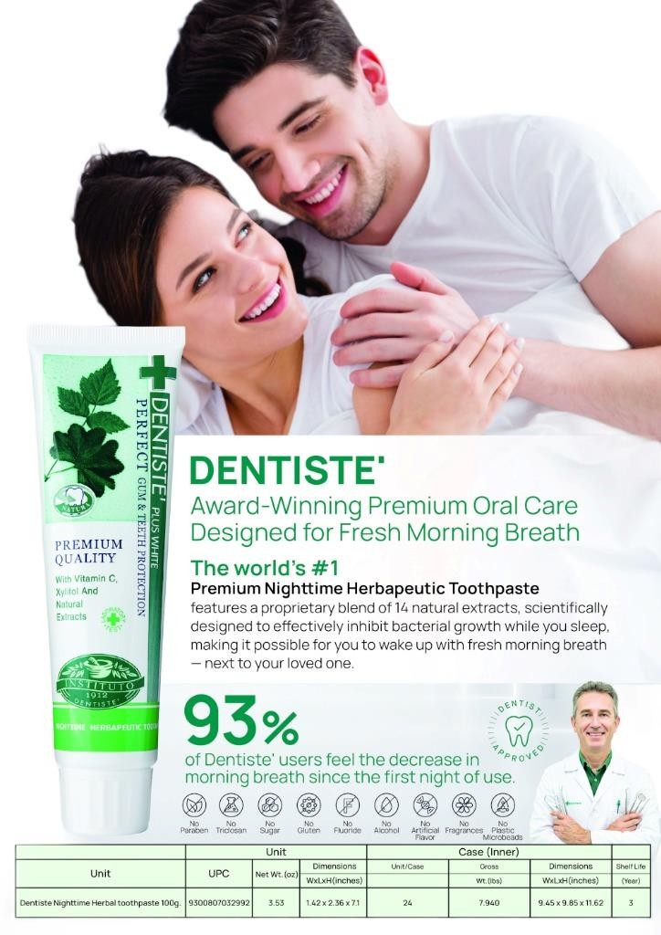 Herbal Nighttime Toothpaste with Xylitol for Fresh Breath 3.5 Oz