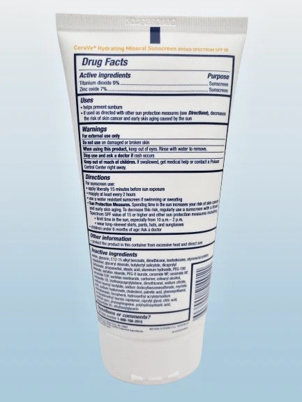 Hydrating Mineral Sunscreen SPF 50 for Body - 5 oz, Pack of 3