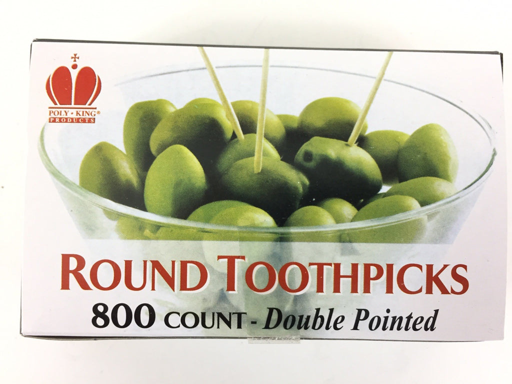 Wooden Double-Pointed Toothpicks 2.5-inch 800 Count - Craft and Dining Use