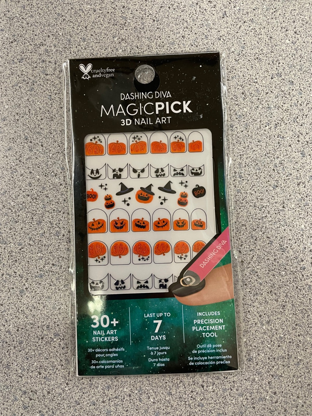 Nail Art Stickers Wicked Pumpkin 3D Design for Creative Manicures