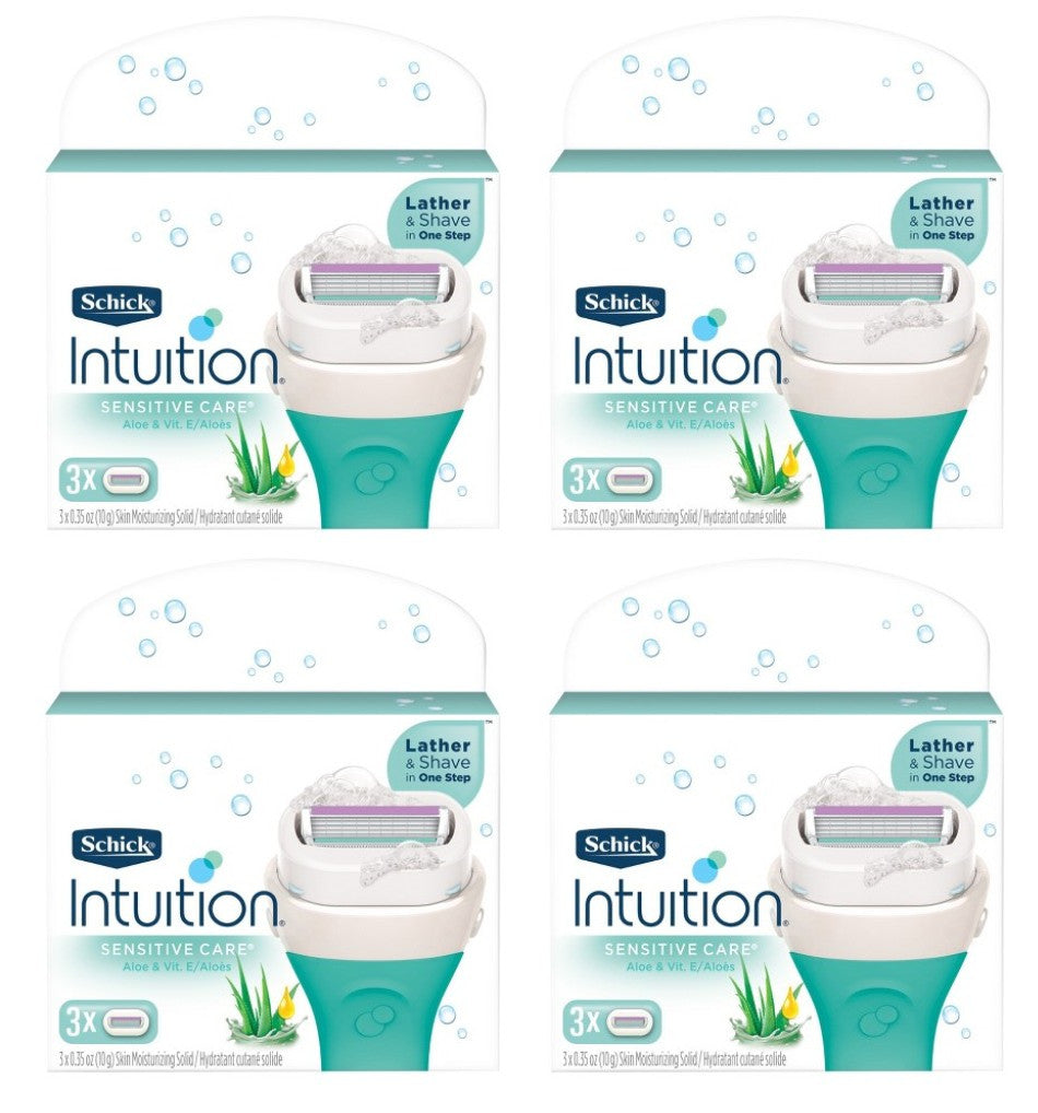 Schick Intuition Sensitive Care Razor Cartridges with Organic Aloe - 12 Pack
