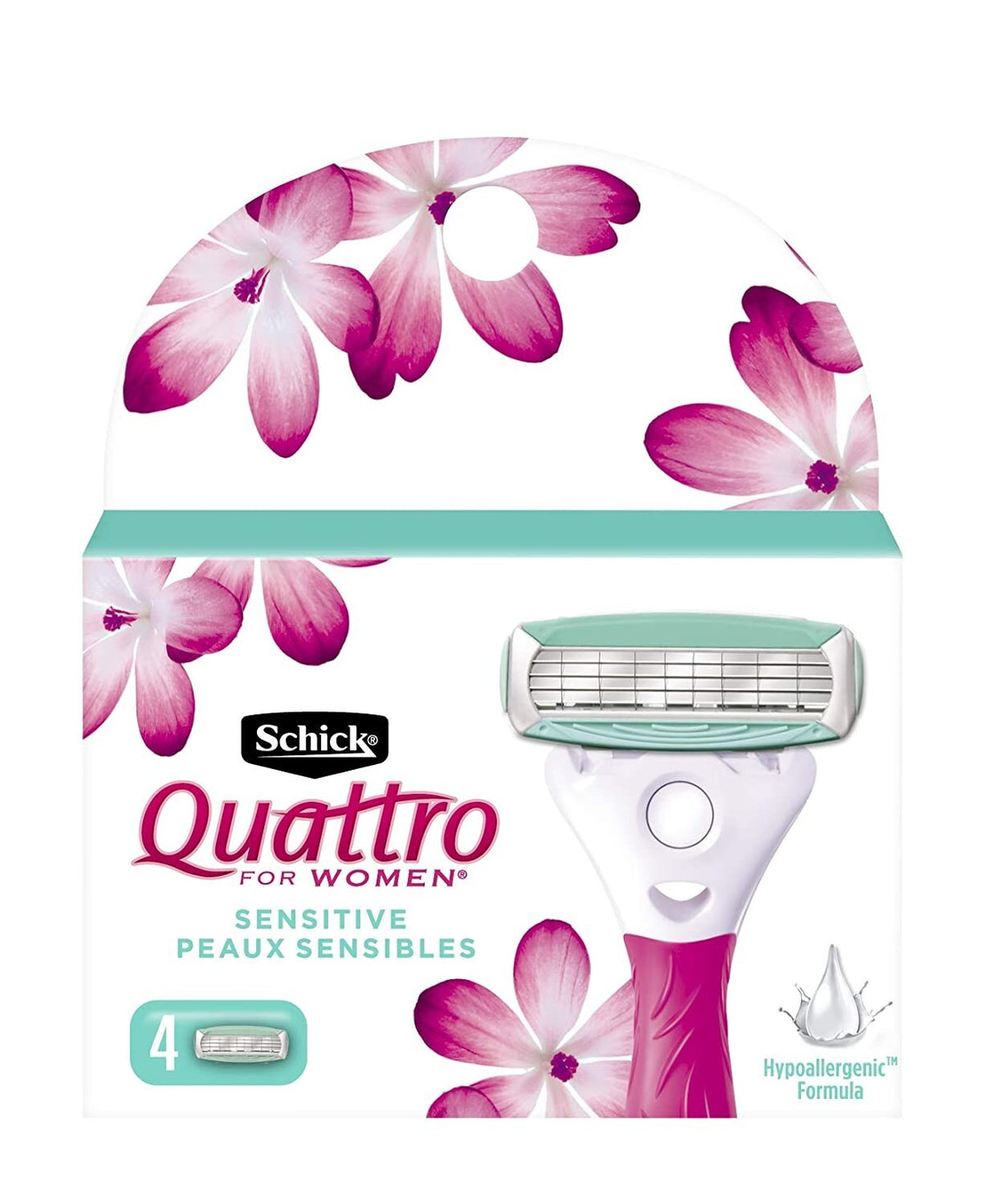 Women’s Sensitive Skin Razor Blades - 4 Cartridges for Comfortable Shaving