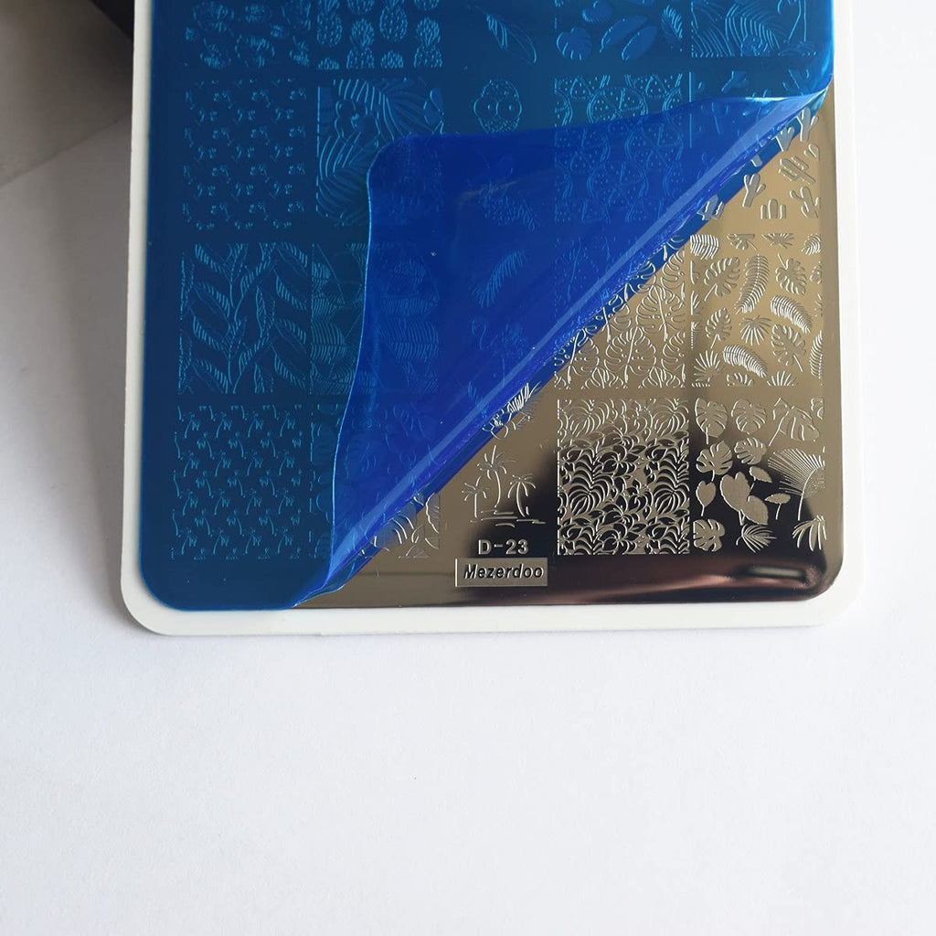 Nail Art Stamping Plates Kit with 2 Large Plates for Creative Nail Designs