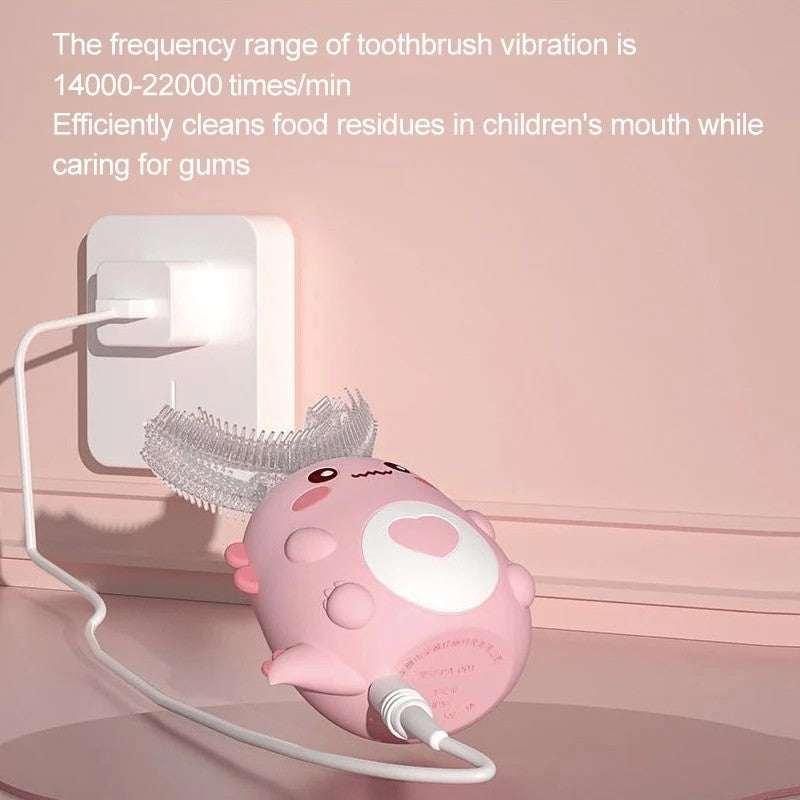 Children's U-Shaped Electric Toothbrush for Kids 360° Silicone & 2-6 Years