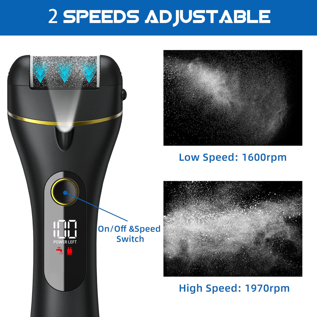 Electric Foot Callus Remover Kit 16-in-1 Rechargeable Pedicure Tool for Dead Skin