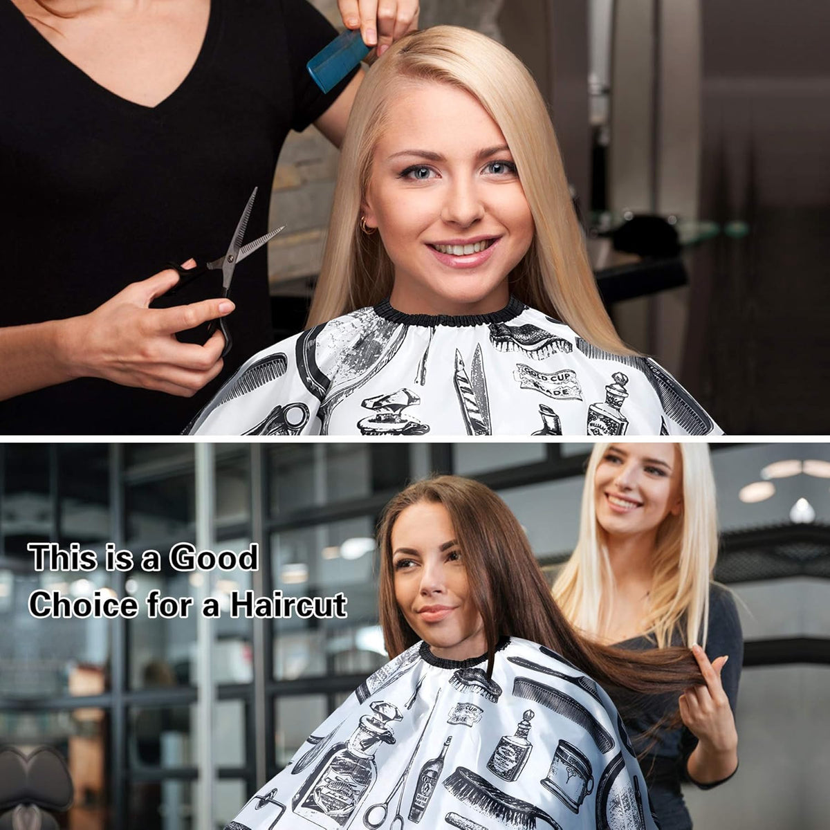 Professional Hair Cutting Cape 2 Pack - Salon Barber Hairdressing Cloaks