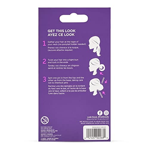 Goody Mini Spin Pins for Hair Styling - 2 Pack Spiral Hair Clips