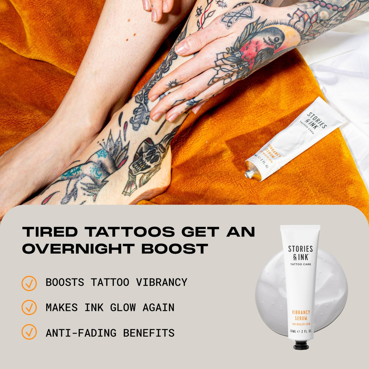 Tattoo Vibrancy Serum Overnight Restoration for Faded Ink | Stories & Ink