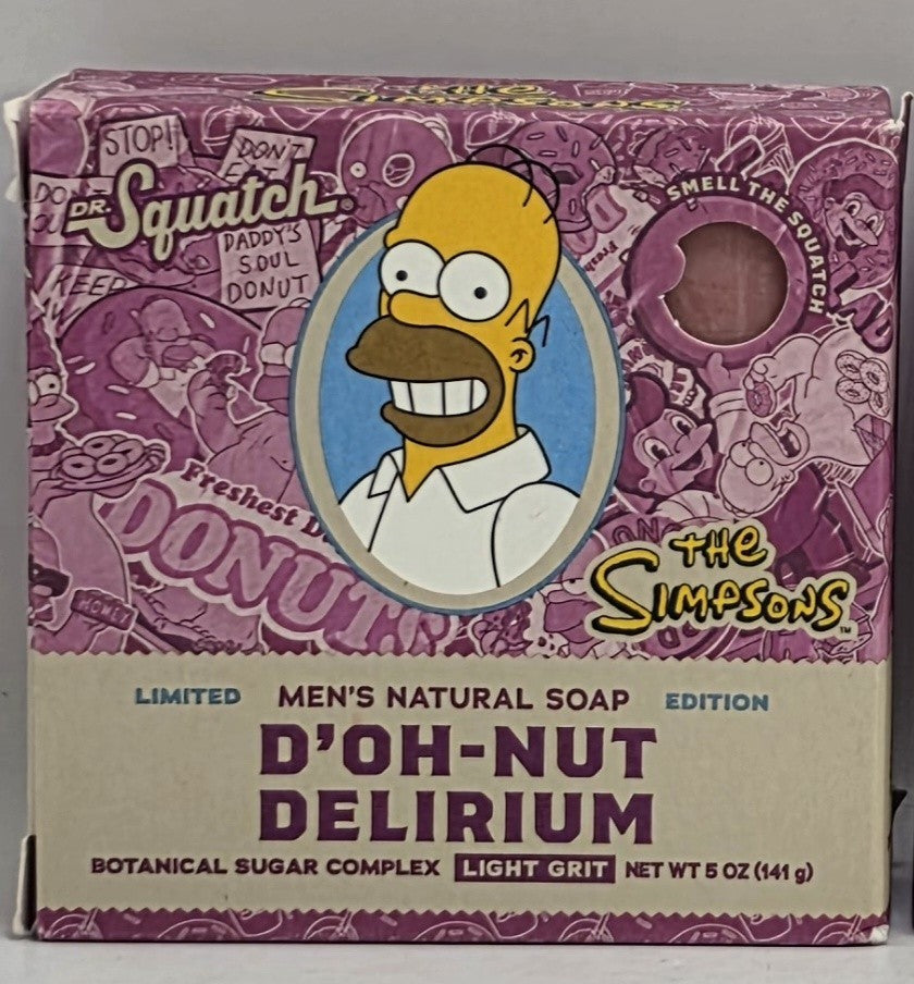 Men's Natural Soap 2 Pack - The Simpsons D'OH-NUT Delirium 5 oz