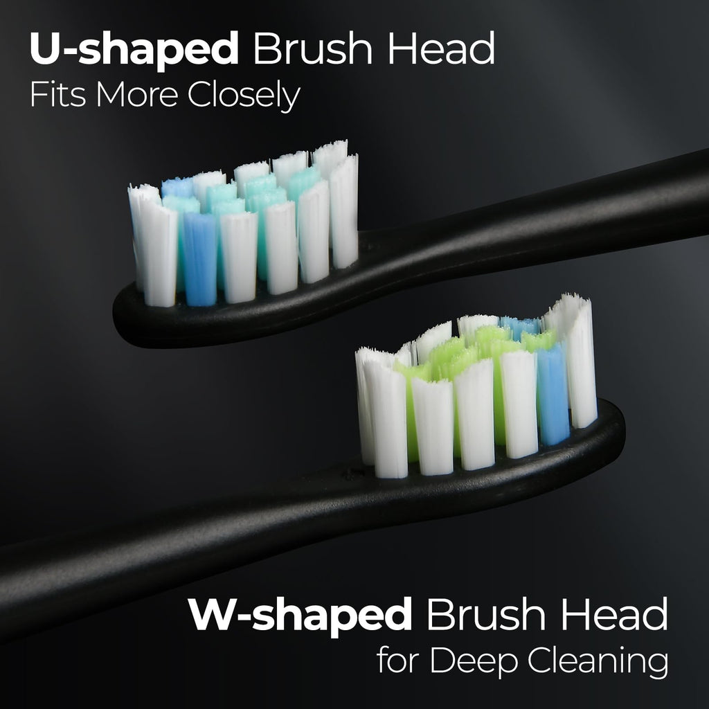 Electric Sonic Toothbrush for Adults 5 Modes 8 Brush Heads Portable & Waterproof