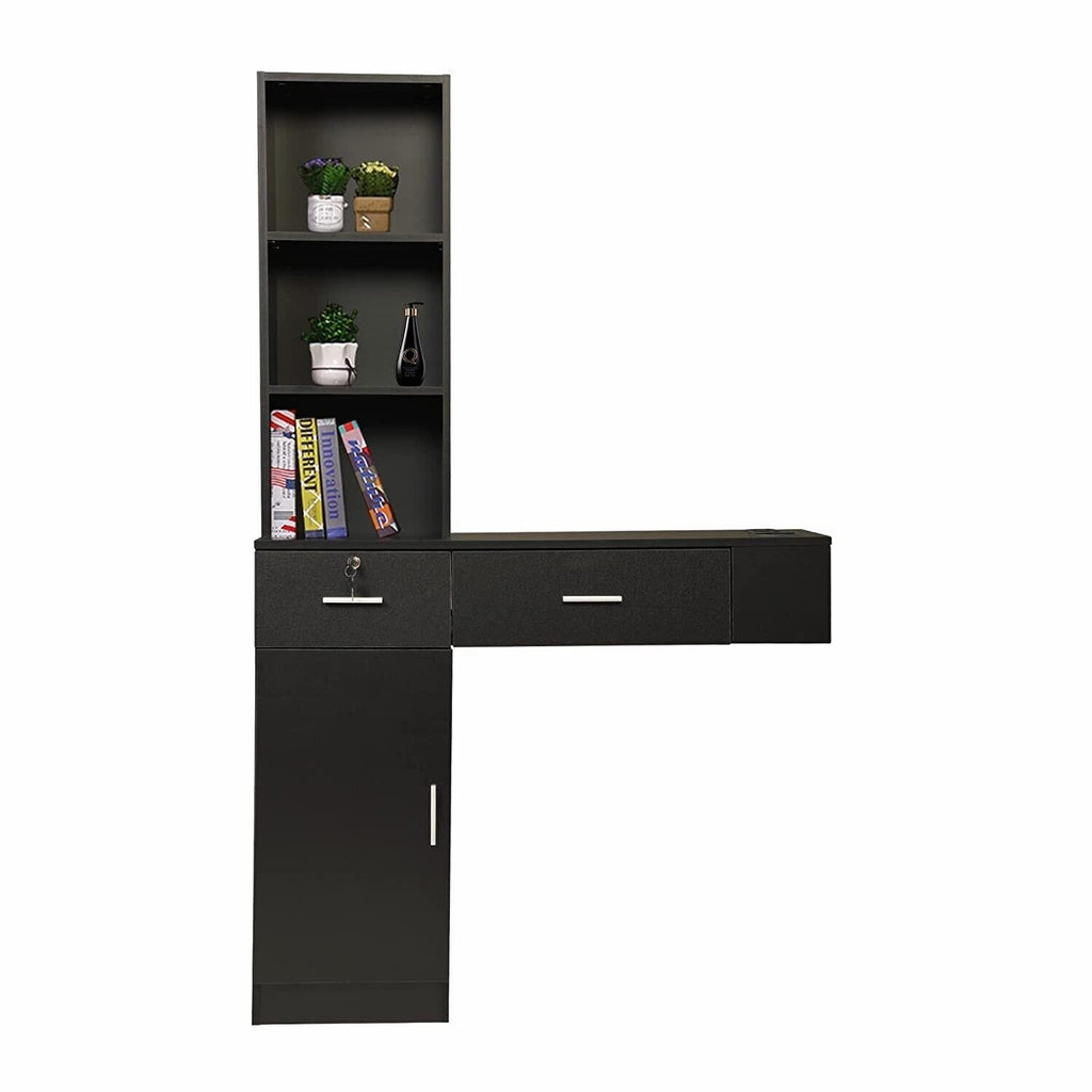 Wall Mount Hair Styling Station Cabinet for Salon & Spa
