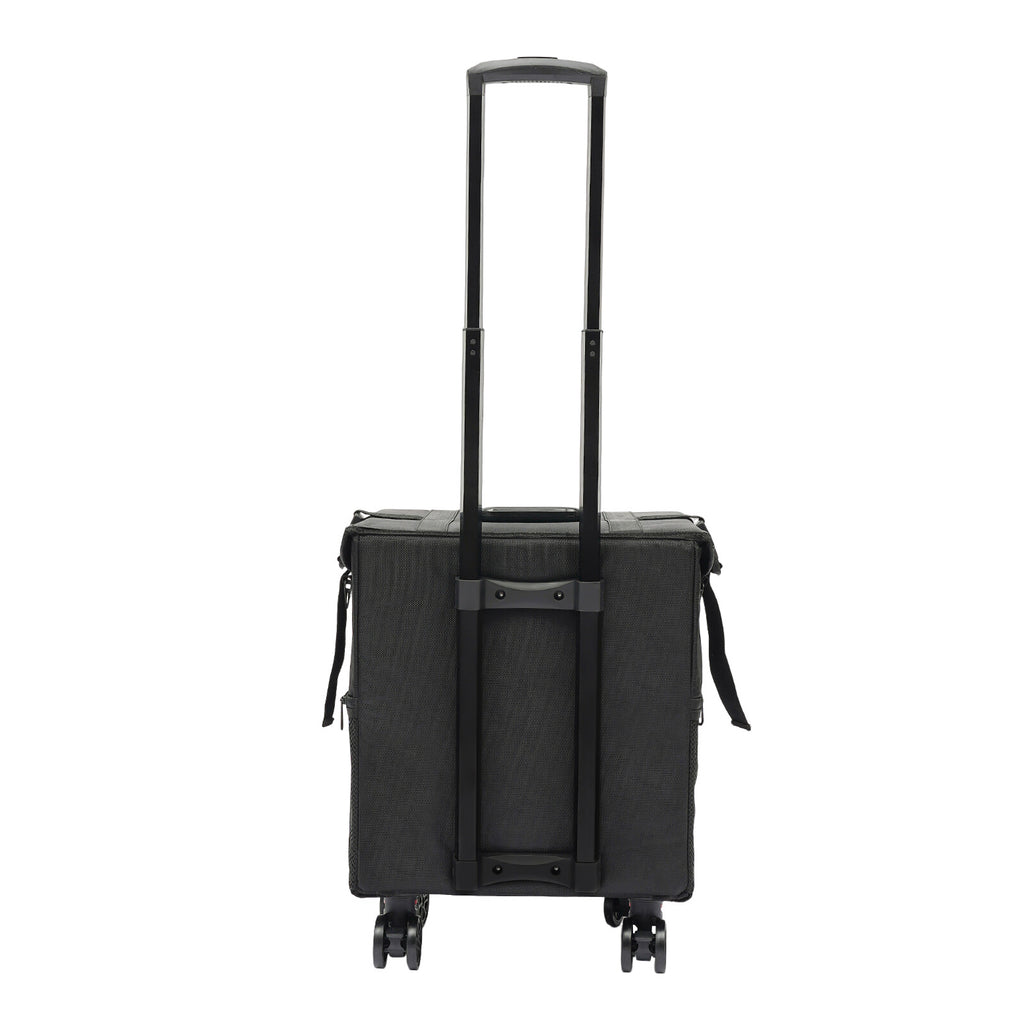 Travel Makeup Case with Wheels, 8 Removable Drawers, Waterproof Oxford