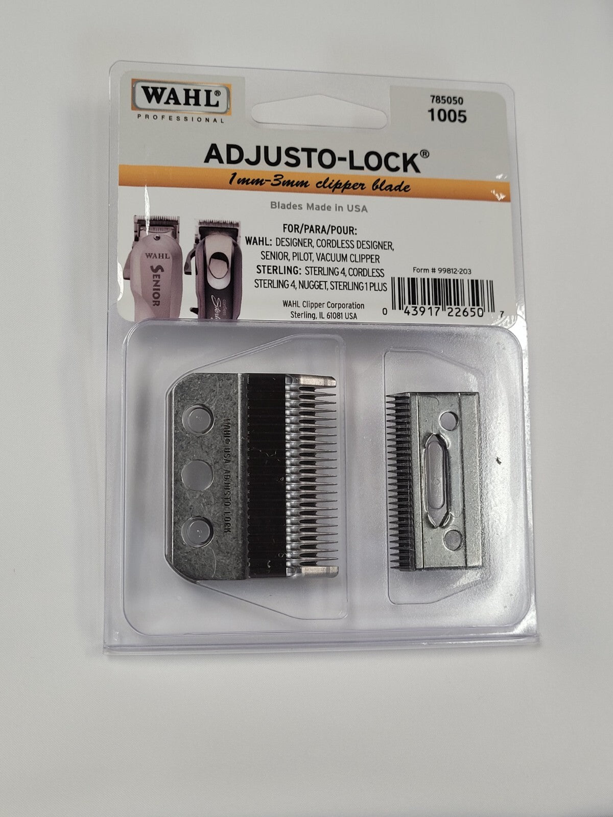 Wahl 3-Hole Adjusto Lock Blade for Senior 8500 & Designer Clippers