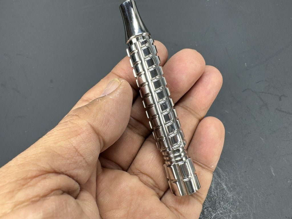 Stainless Steel Safety Razor Handle CNC Spiral Options for Double Edge Razors