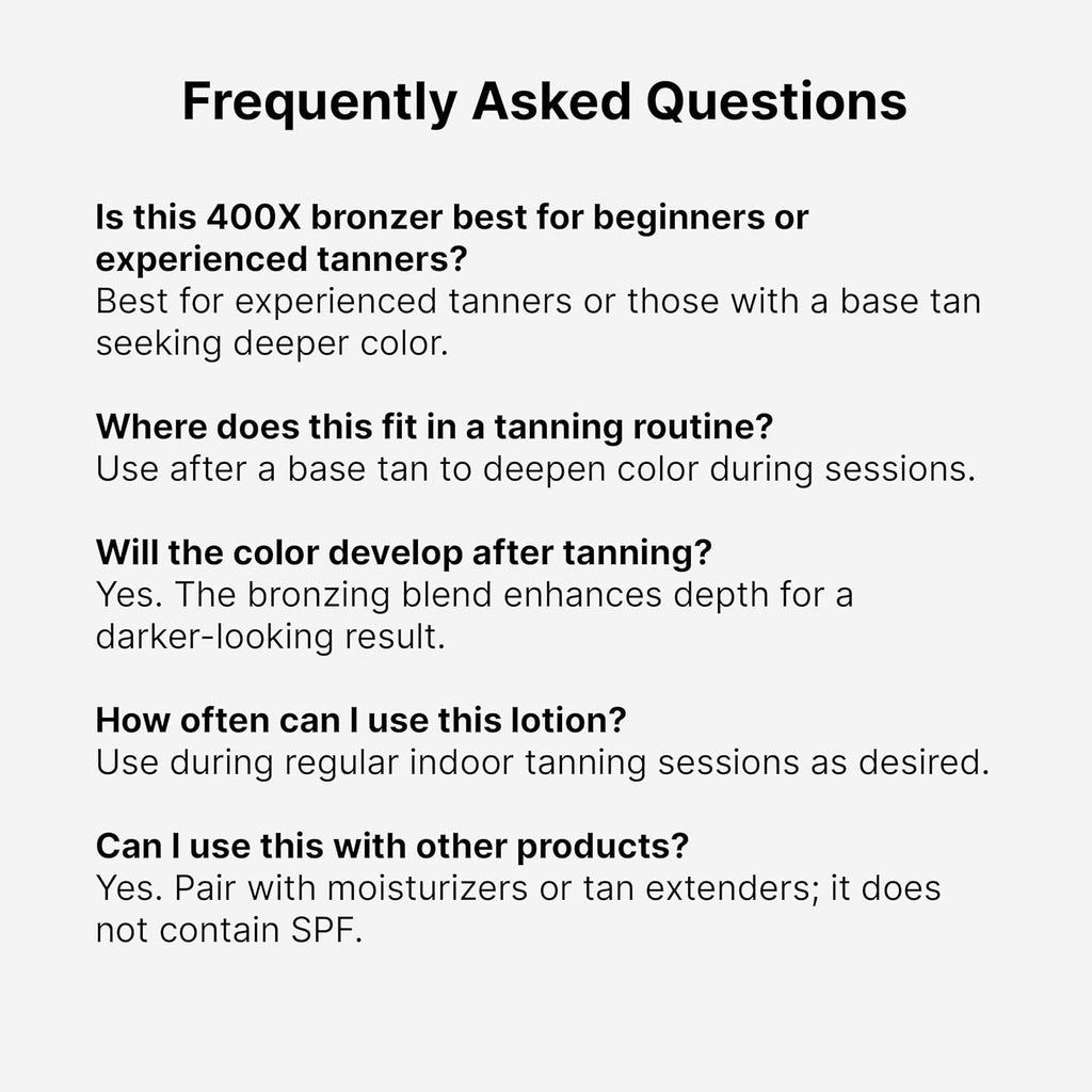 Bronzer Tanning Lotion with Hyaluronic for Glow and Radiance - Midnight Miami 400X