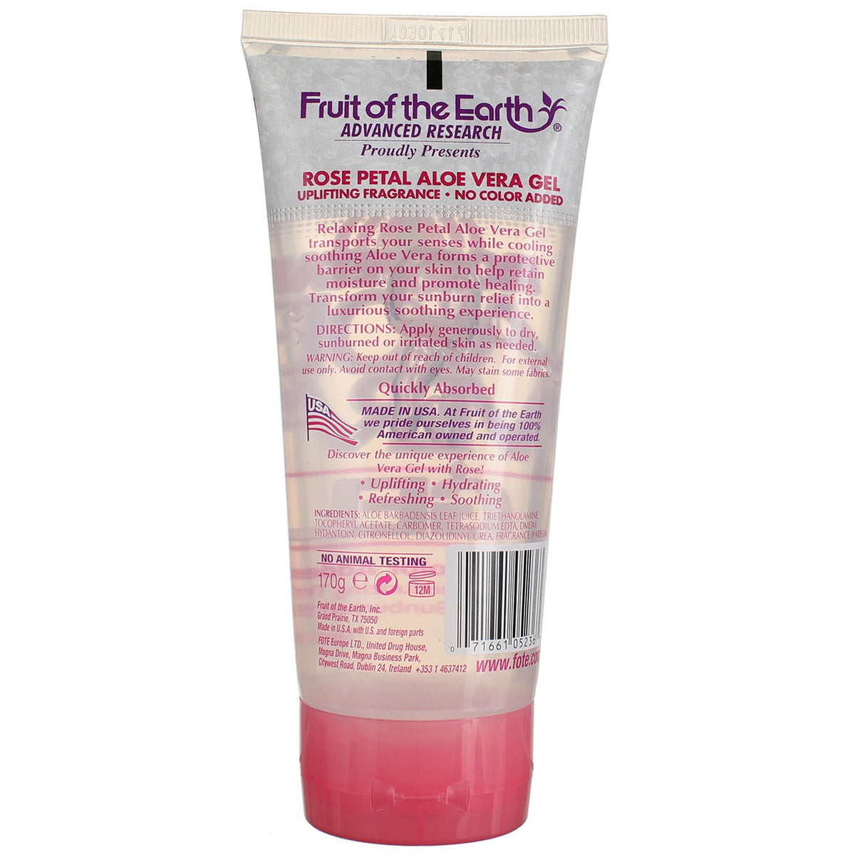 Aloe Vera Rose Petal After Sun Gel - Hydrating Soothing Sunburn Relief