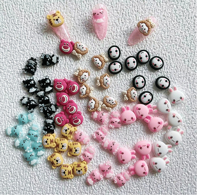 2-Pack 3D Nail Art Charms for Nail Decoration & DIY Crafts