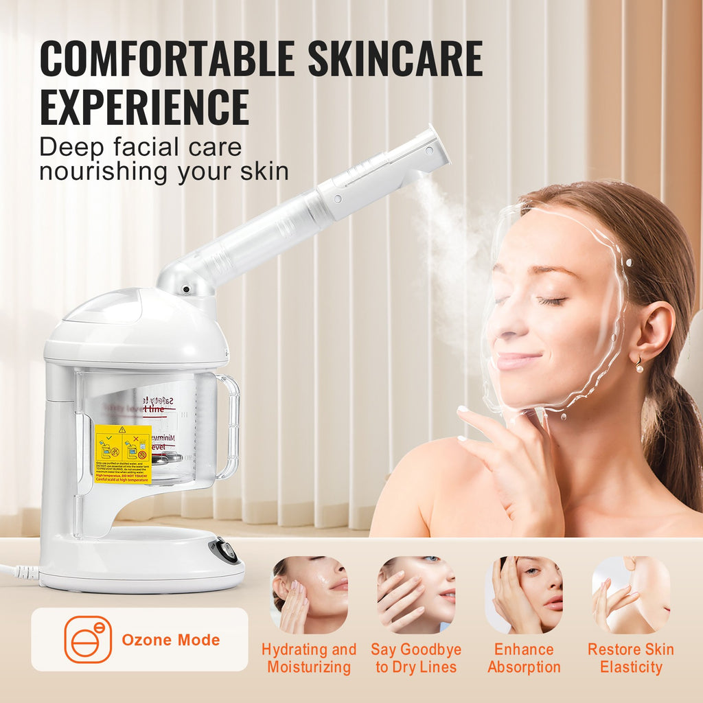 2-in-1 Hair & Facial Steamer with Bonnet Hood - Professional & Home Use
