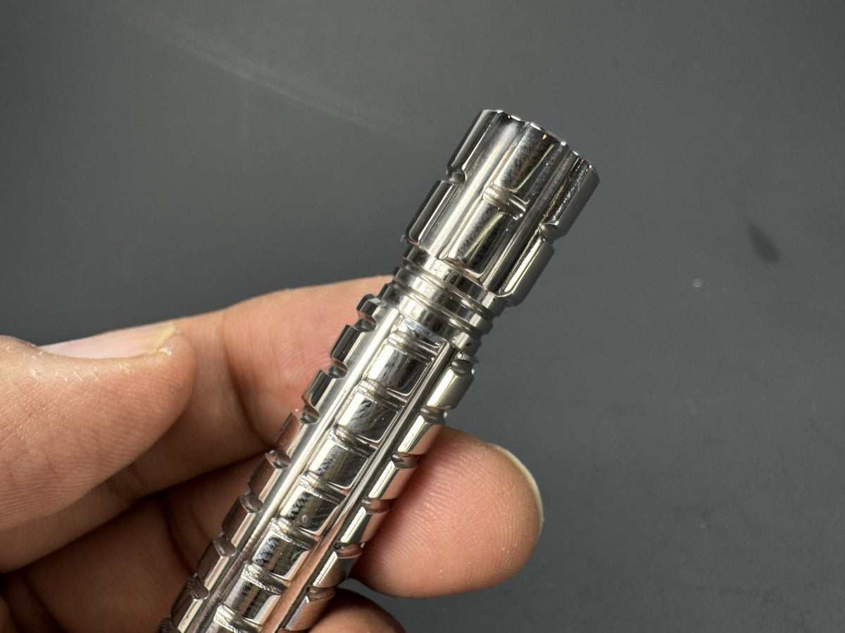 Stainless Steel Safety Razor Handle CNC Spiral Options for Double Edge Razors