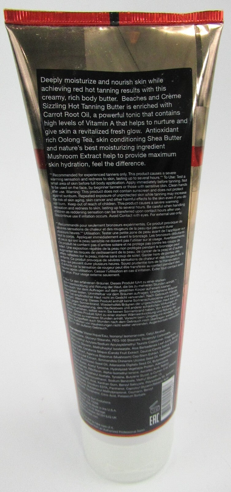 Pro Tan Beaches and Creme Hot Tanning Butter Lotion 8.5 oz - Deep Moisturizer & Tingle