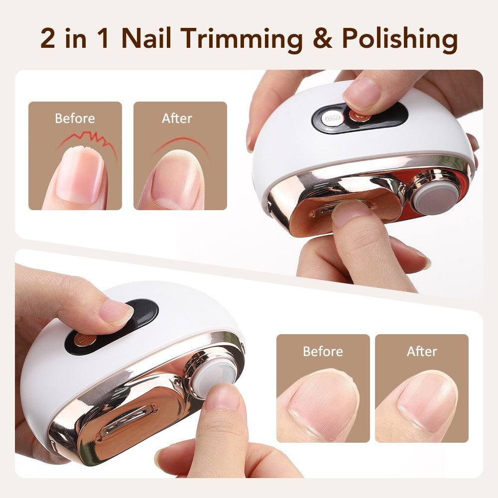 Electric Toe Nail Clippers Trimmer with LED Light, 3 Adjustable Speeds