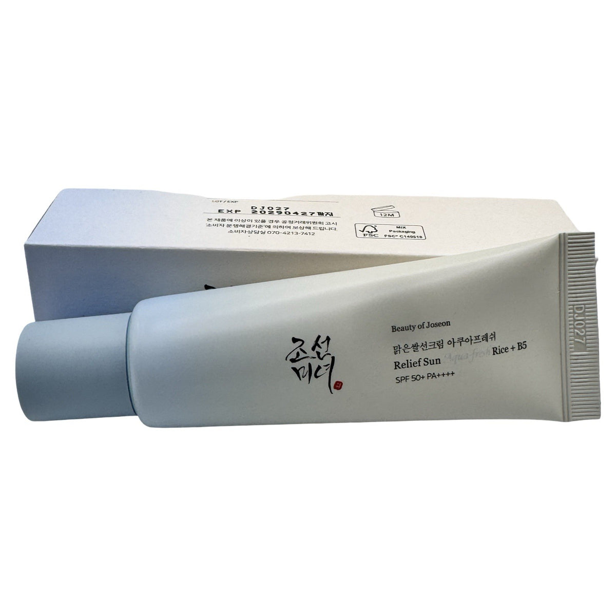 BEAUTY OF JOSEON Relief Sun Aqua Fresh Rice SPF50+ PA++++ 50ml - Hydrating Sun Protection for Skin