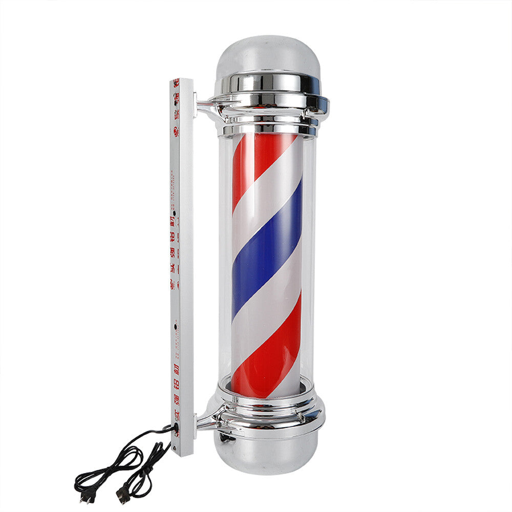 Rotating LED Sign Lamp for Barber Shop Pole - Red, White, Blue