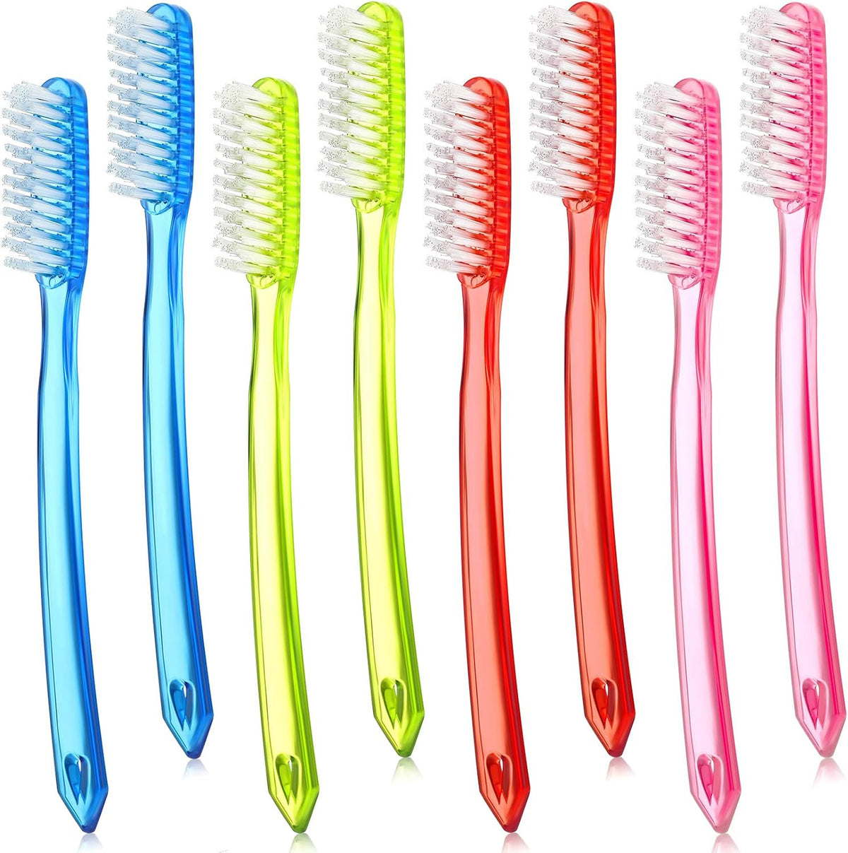 Extra Hard Adult Toothbrush Bulk Set with Long Bristles - Large Size, Firm Cleaning