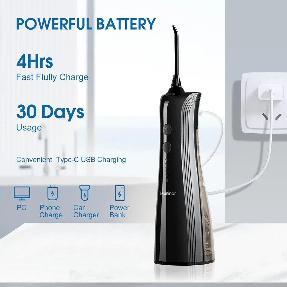 Cordless Water Dental Flosser with 3 Modes, Rechargeable Oral Irrigator for Deep Cleaning
