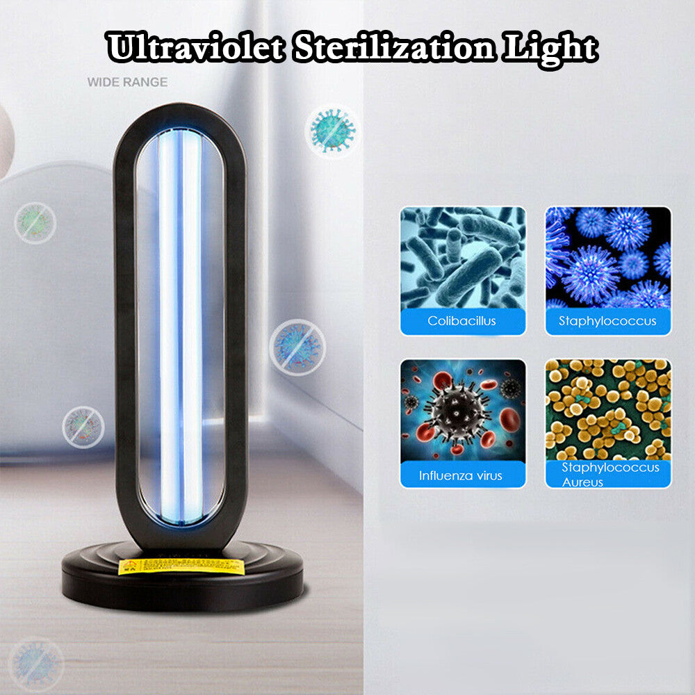 Portable UV-C Disinfection Sterilizer 38W Timer Remote Ozone for Household
