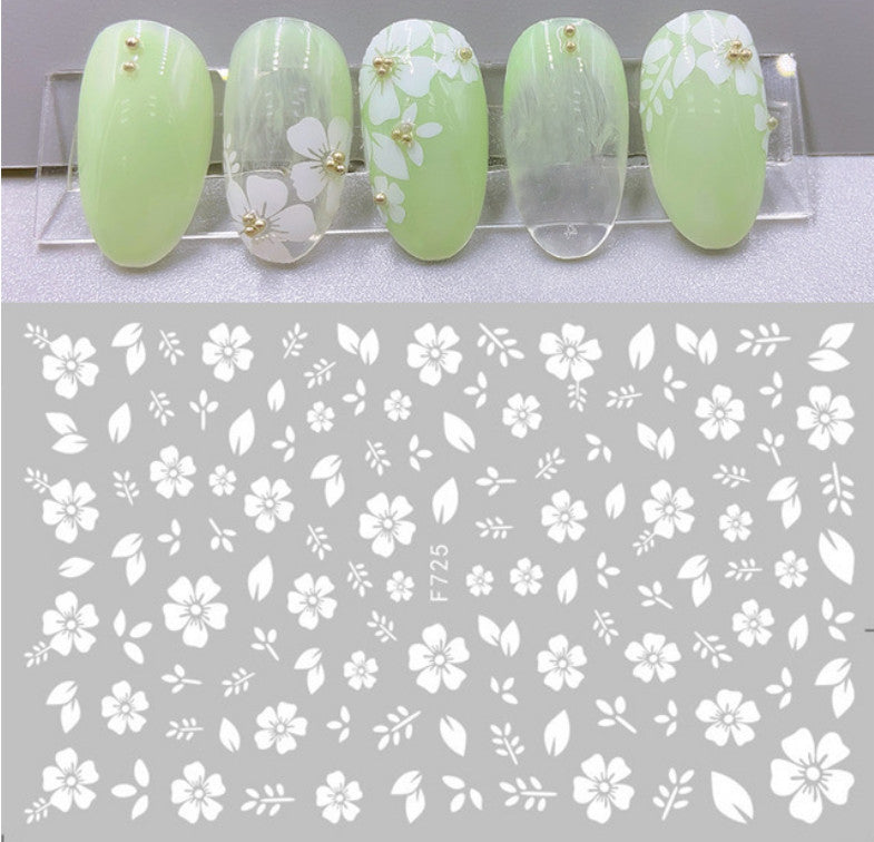 Nail Art Stickers Transfers Floral Cherry Blossom Decals Pack for Nails