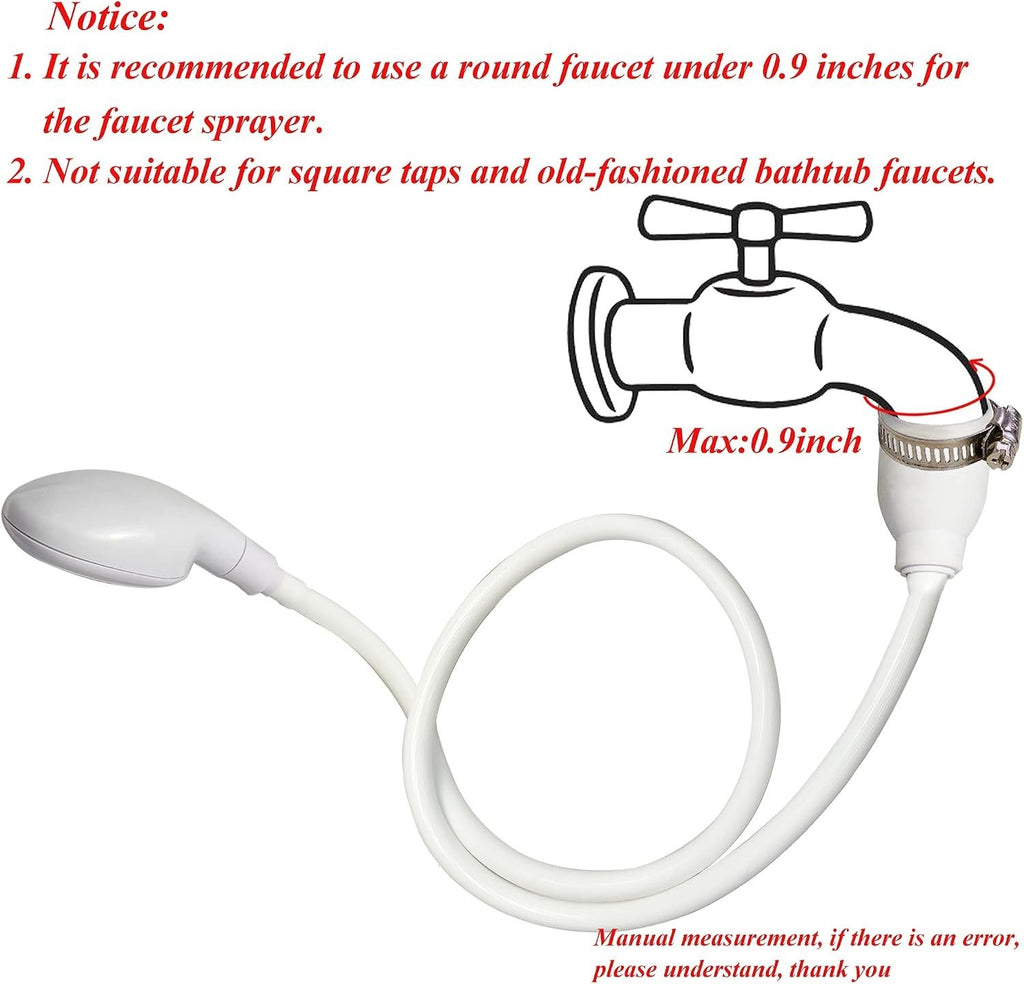 Flexible Shampoo Sink Hose for Pets & Vegetables | 16.4FT Portable Wash Tool