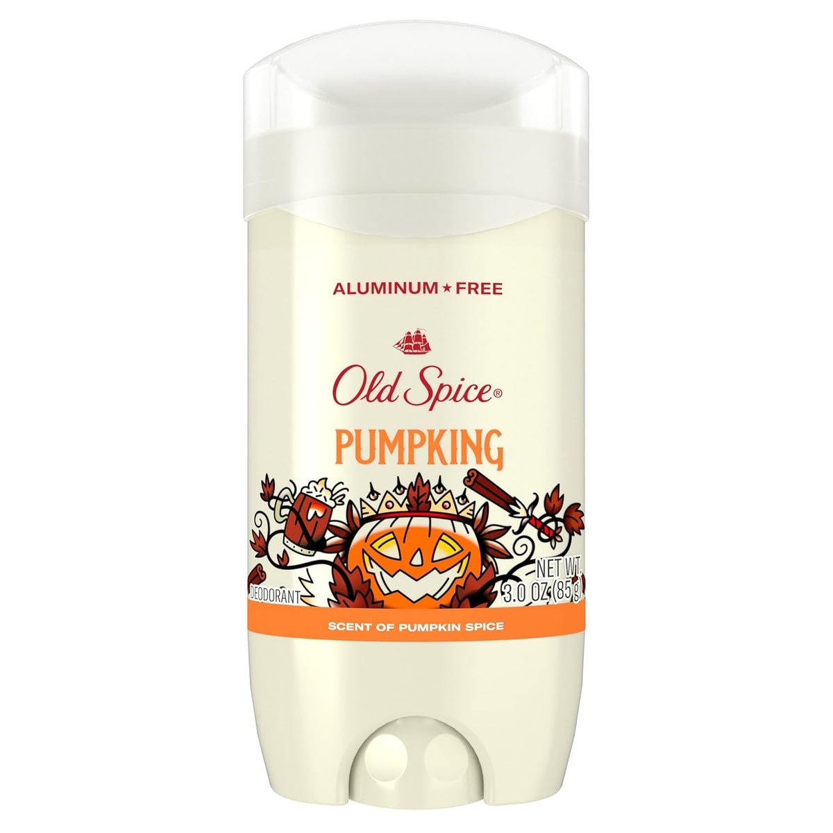 Aluminum Free Deodorant for Men Pumpkin Spice Scent 3oz - Holiday Limited Edition