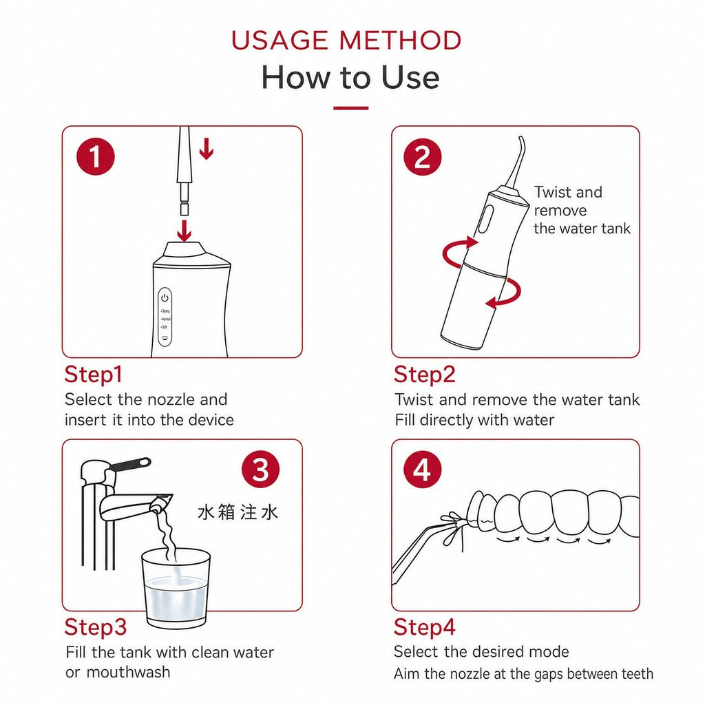 Cordless Water Flosser for Oral Hygiene - Deep Cleaning Tooth and Gum Care