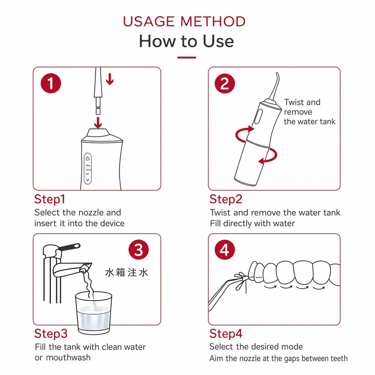 Cordless Water Flosser for Oral Hygiene - Deep Cleaning Tooth and Gum Care