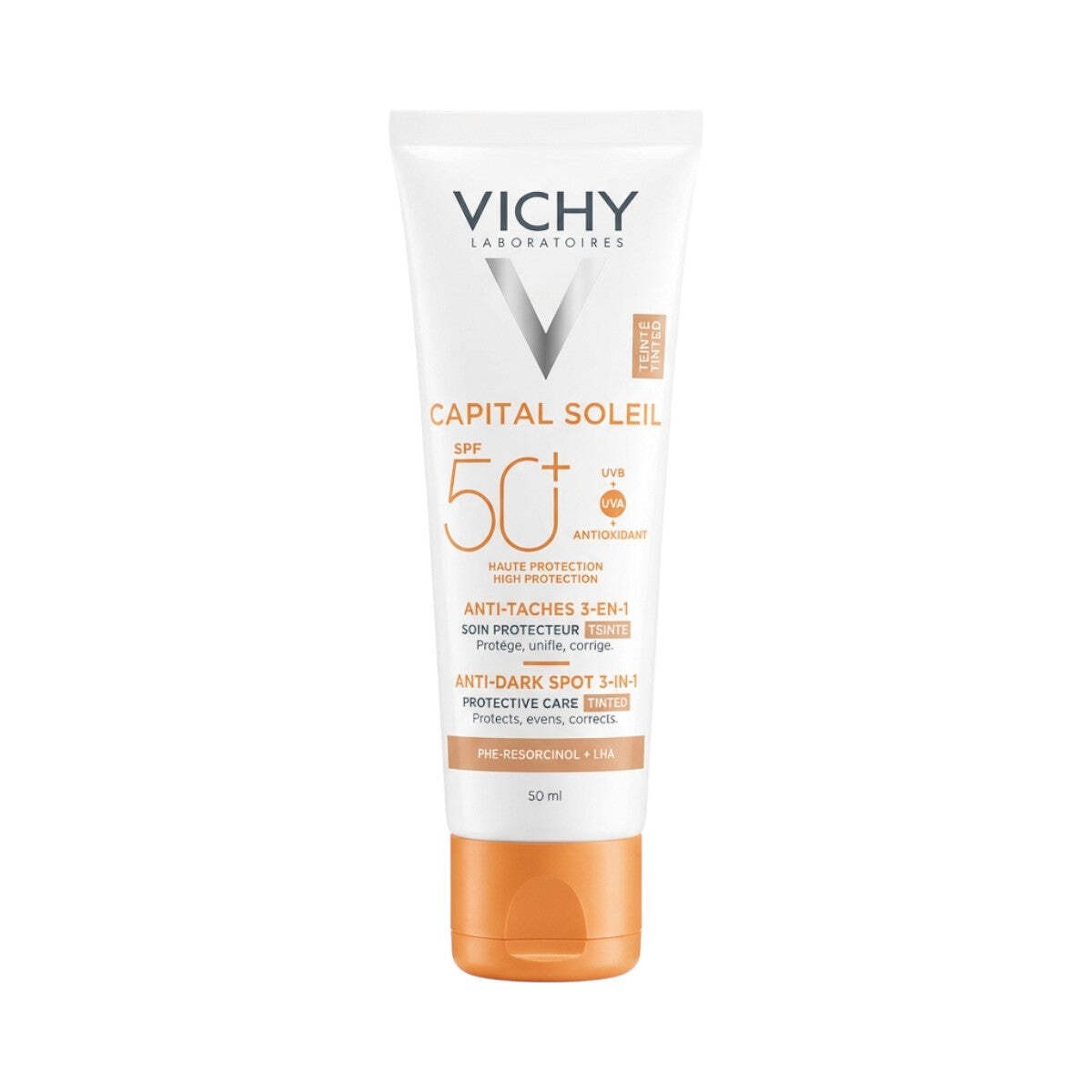 Vichy Capital Soleil SPF 50 Tinted Sun Protection with Dark Spot Care – 50ml