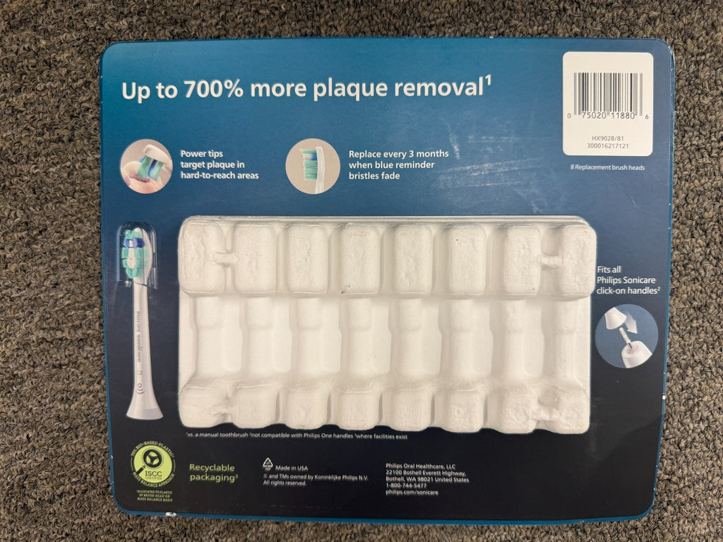 8-Pack C2 Plaque Control Toothbrush Heads for Philips Sonicare HX9024/10