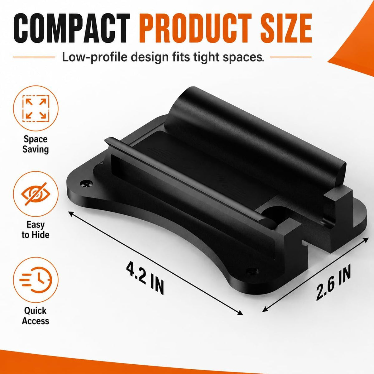 Magnetic Gun Mount Holder 55lbs Concealed Car Wall & Desk Magnet Holster