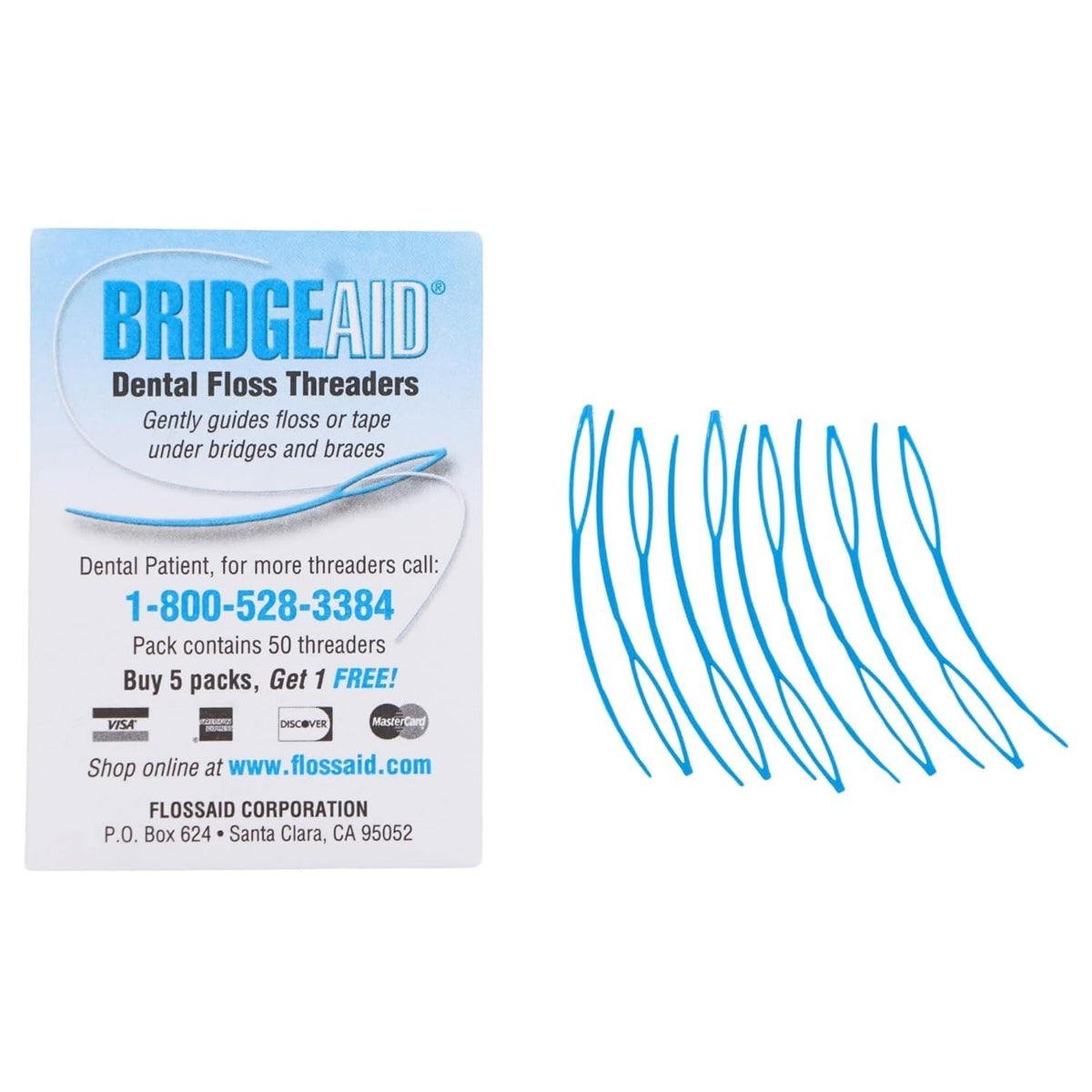Dental Floss Threaders Pack of 100 for Braces & Bridges - Oral Care Tool