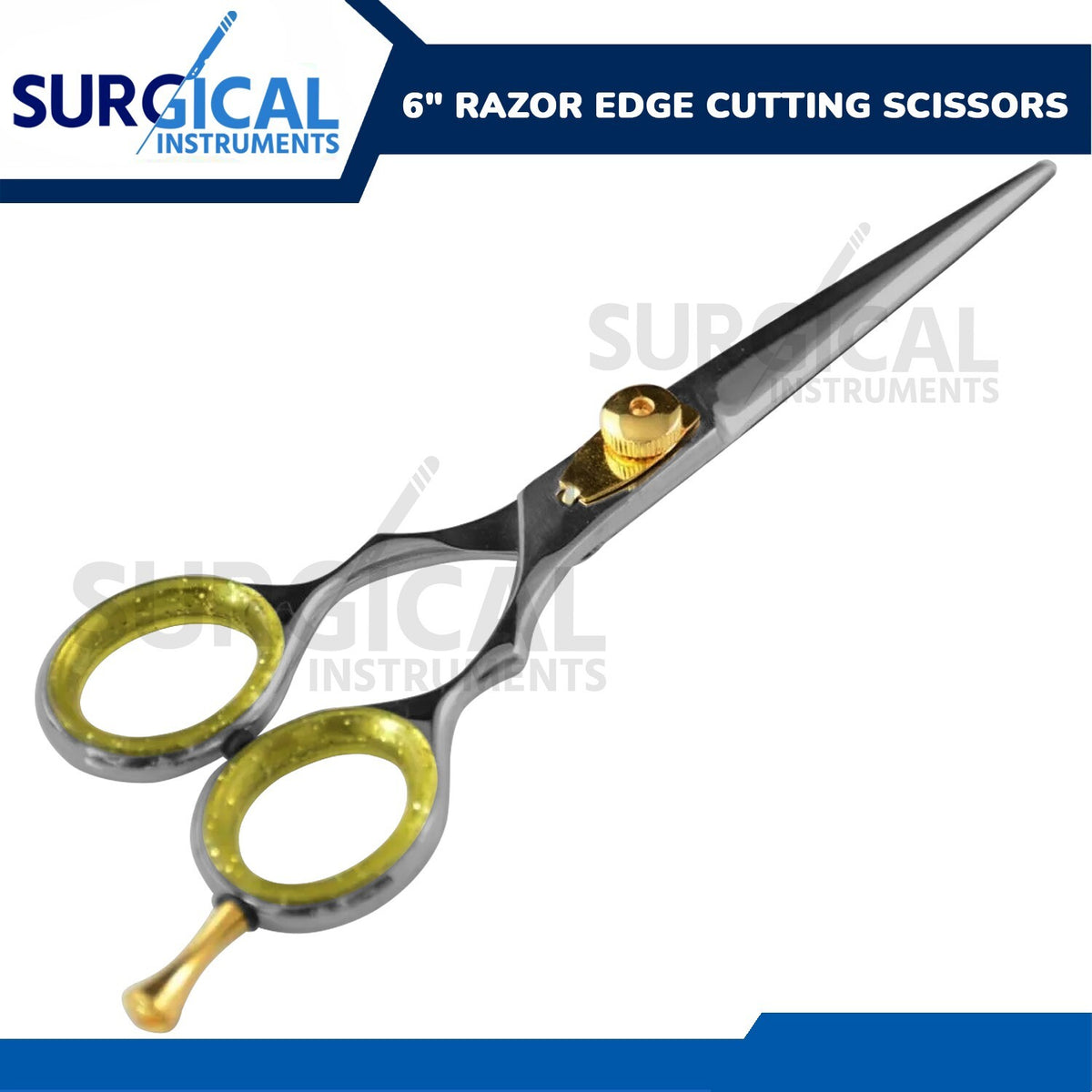 6-Inch Hair Cutting Scissors Barber Shears Gold Professional Salon Tools
