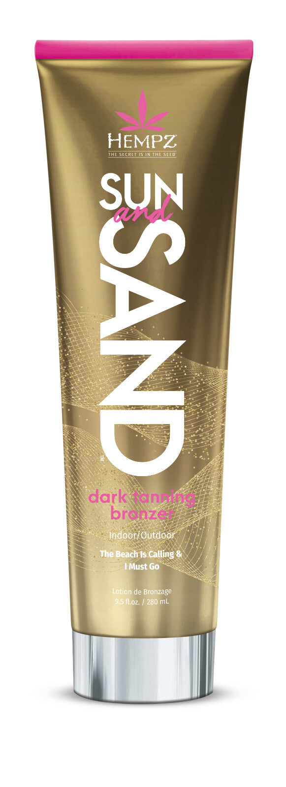 Hempz Sun & Sand Dark Tanning Bronzer Lotion 9.5oz - Natural Hemp & Beach Scent
