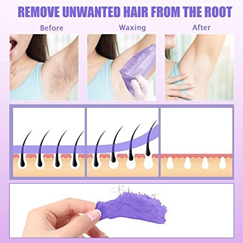 All-in-One Waxing Kit with Hard Wax Warmer & 14oz Beads for Full Body Hair Removal