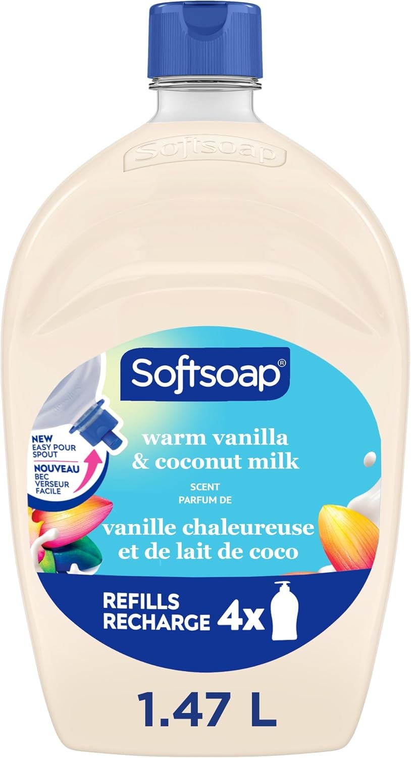 Liquid Hand Soap Refill 50 oz Warm Vanilla Coconut Milk Moisturizing
