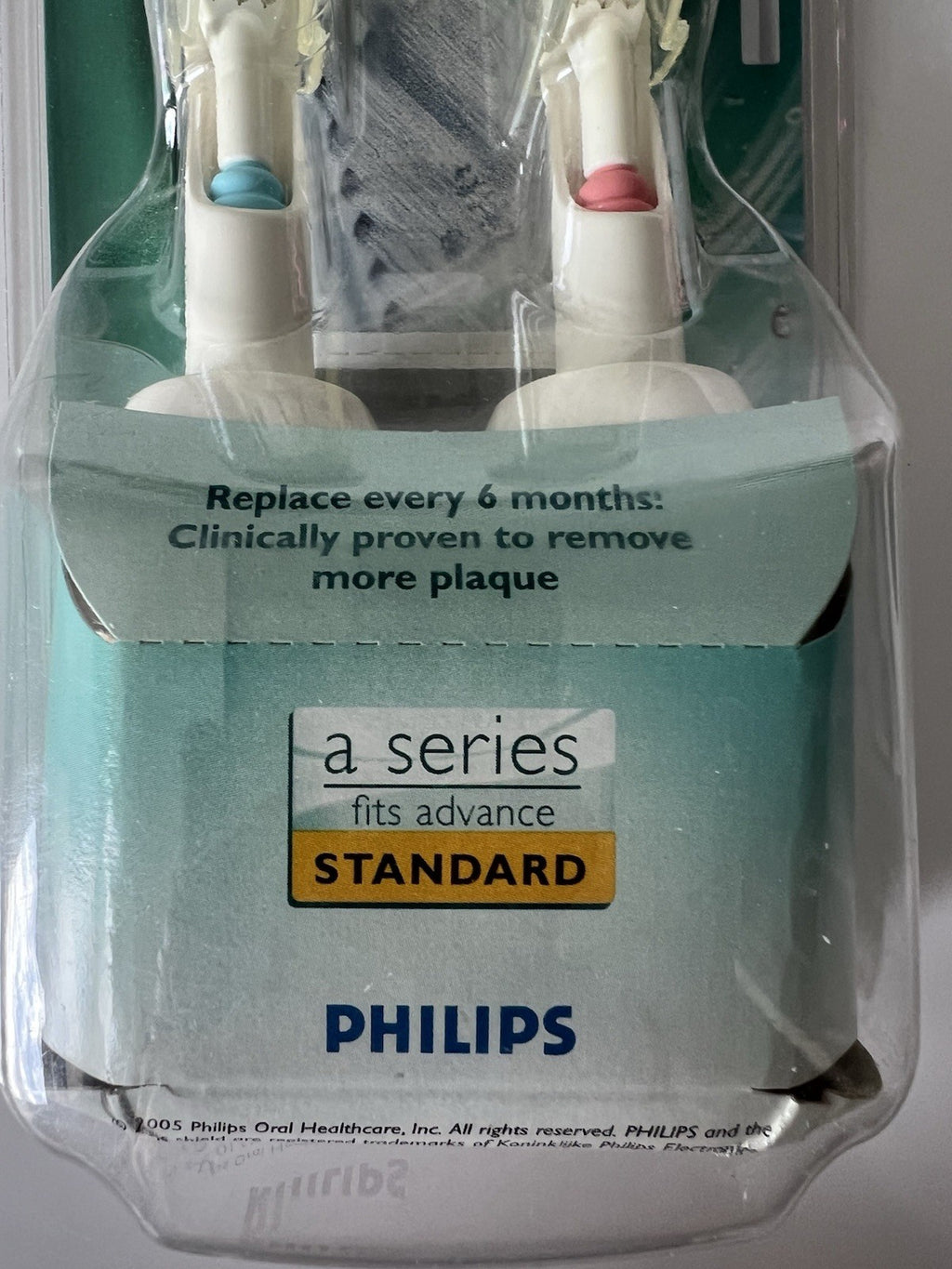 Genuine Philips Sonicare A Series Standard Brush Heads - 2 Pack