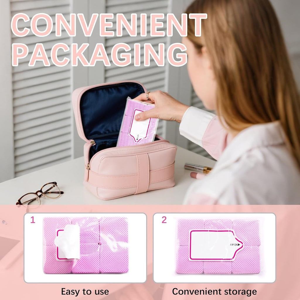 1500Pcs Pink No-Lint Nail Wipes for Gel and Nail Polish Removal