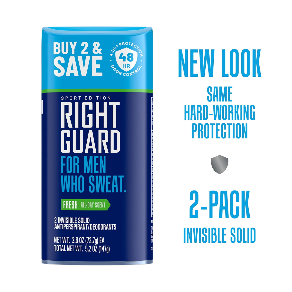 Men's Invisible Solid Antiperspirant Deodorant - Fresh Scent, 2.6 oz