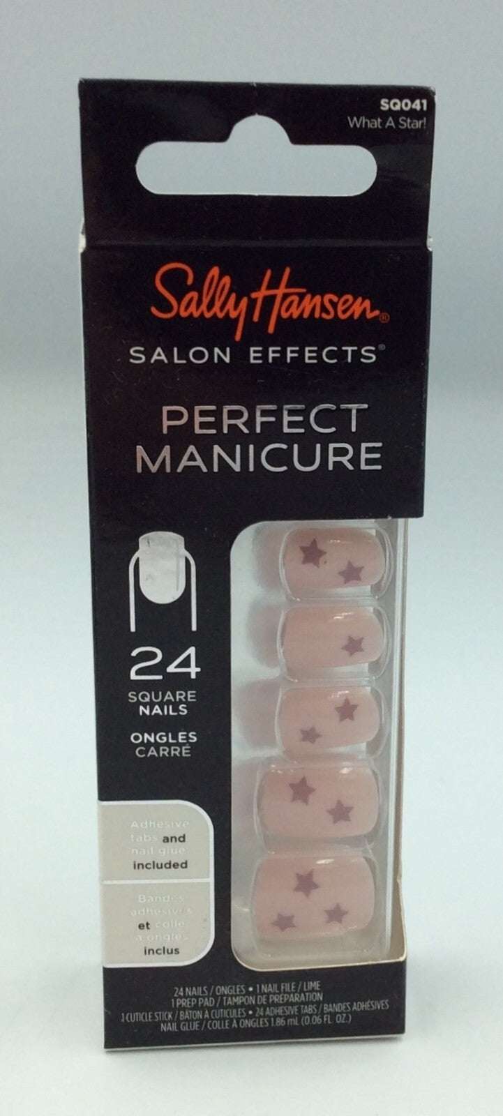Press On Nails Perfect Manicure What A Star - 4 Pack, Square Tips