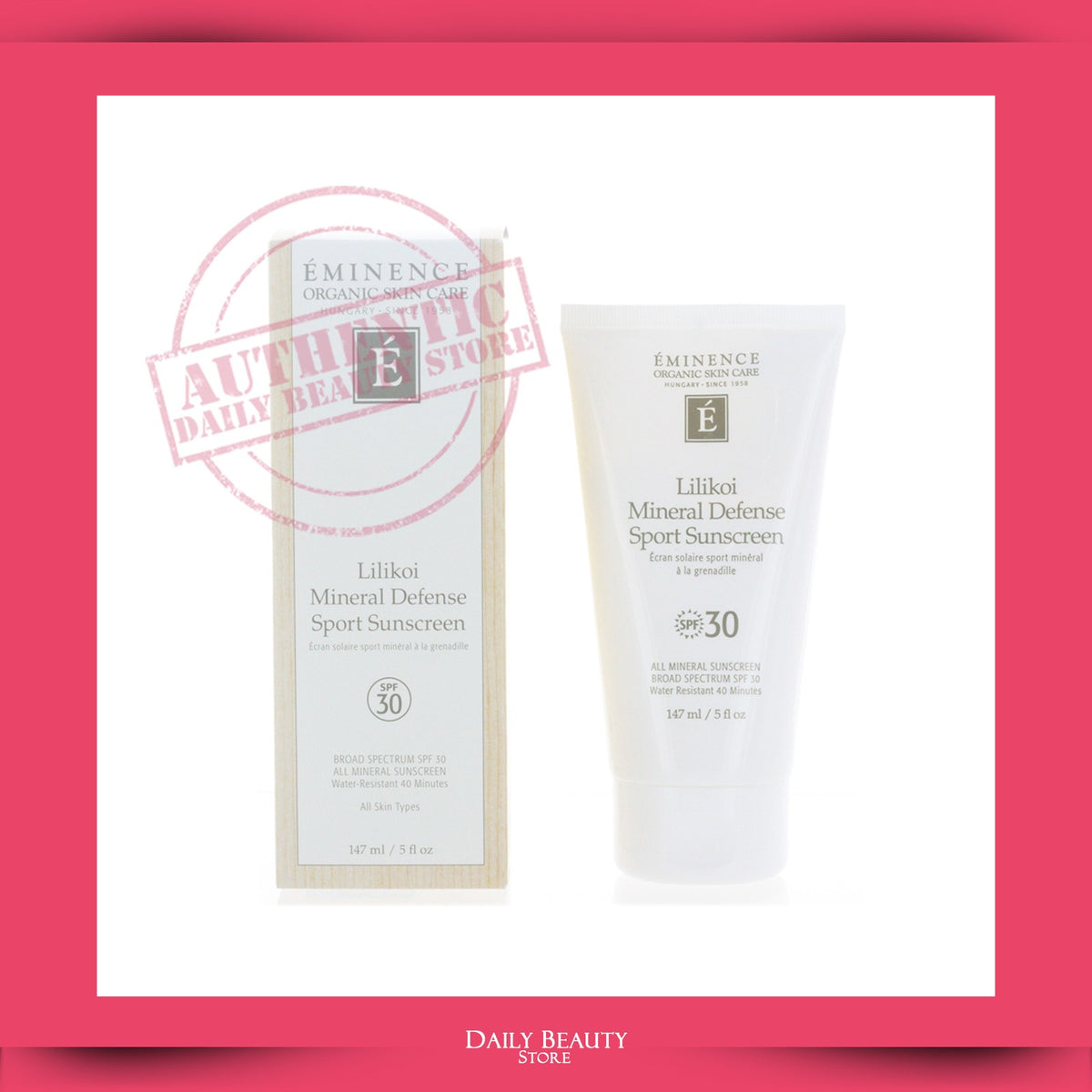 Mineral Sunscreen SPF30 Water-Resistant Sport Sunscreen 147ml 5oz