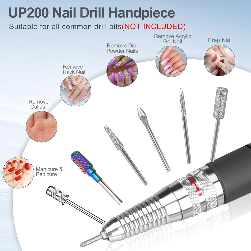 Professional Nail Drill Handpiece for UP200 - 35,000 RPM Replacement Tool